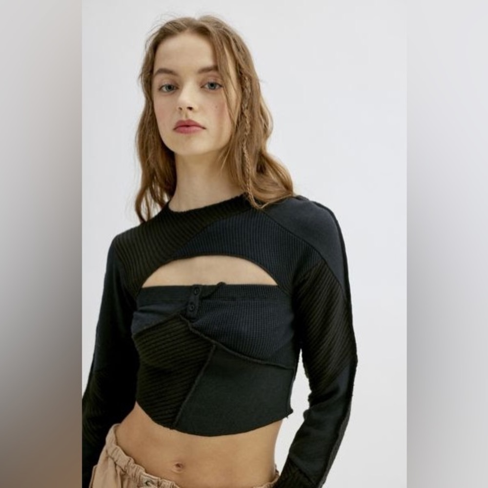 BDG Keke Spliced Top & Shrug Set